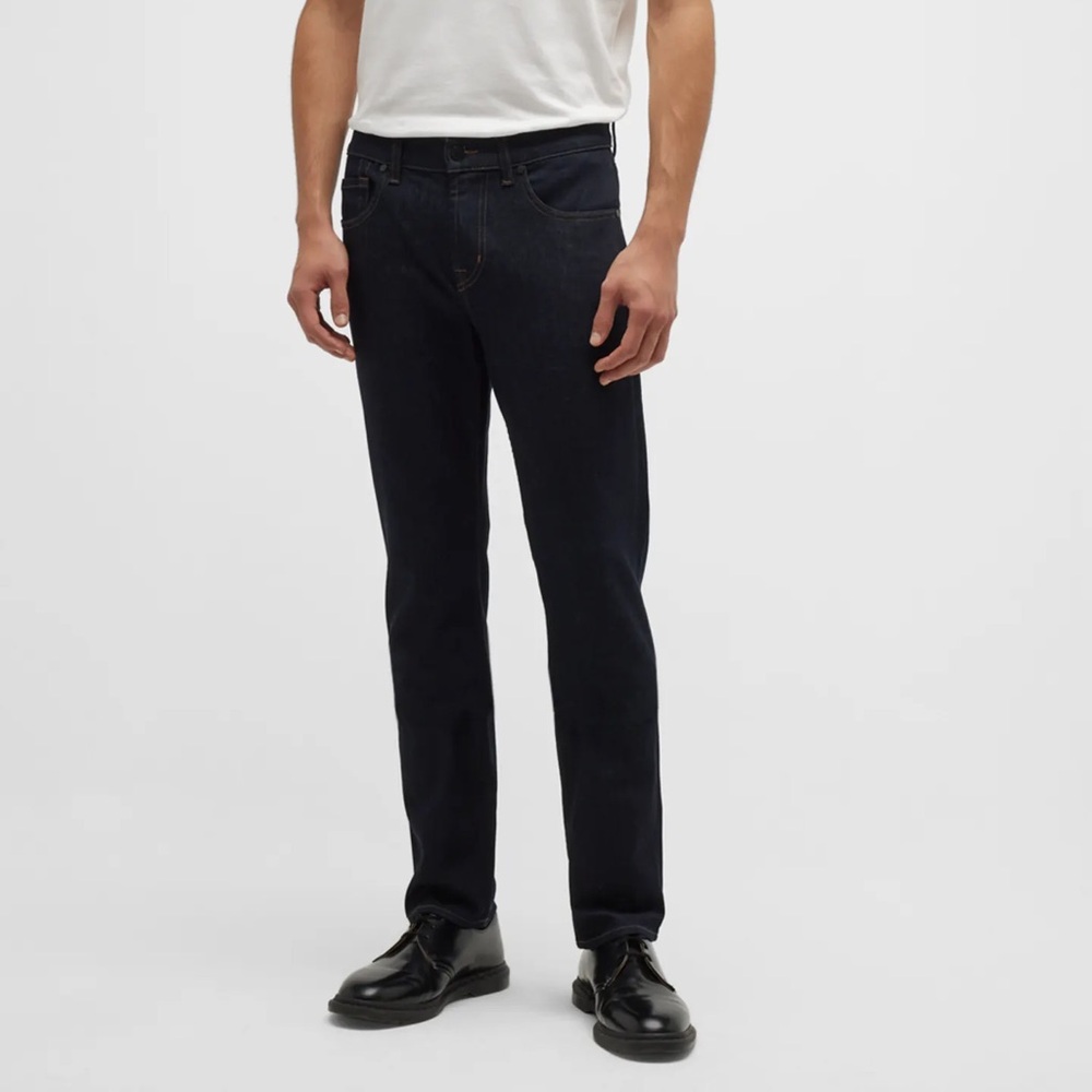Seven 7 For All Mankind Mens Black Straight Leg Jeans Pants 36 x 30